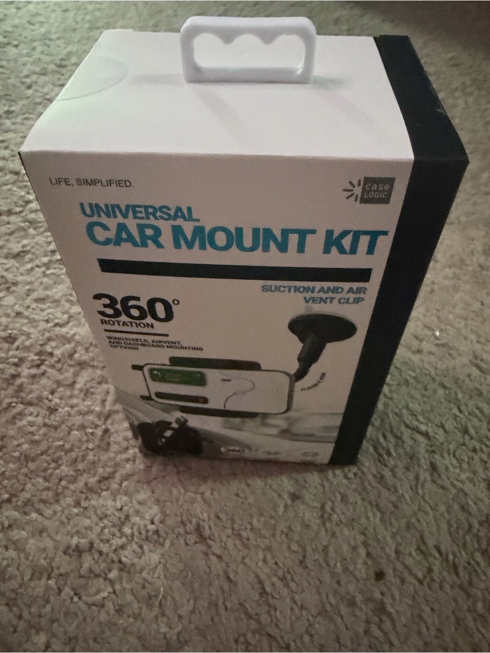 Case Logic White Universal Car Mount Kit with Suction & Vent Clip